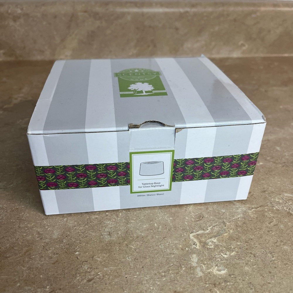 Scentsy White Tabletop Base for Glass Nightlight